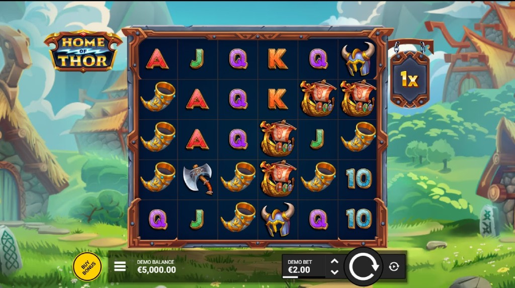 Screenshot from the New Home of Thor Slot by Backseat Gaming