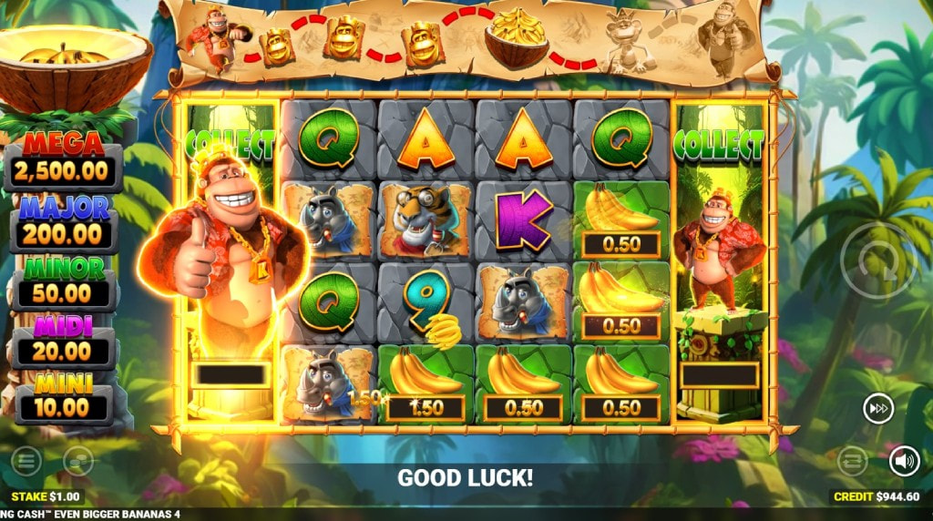 Screenshot of the Cash Collect of King Kong Cash Even Bigger Bananas 4