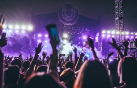 People on a music festival
