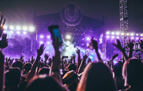 People on a music festival