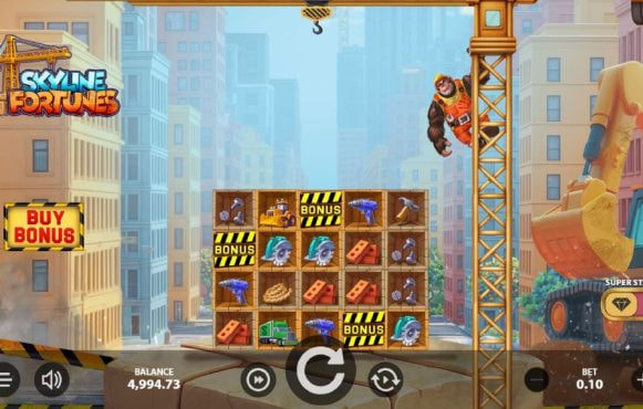Screenshot from the New Skyline Fortunes by Stakelogic Game