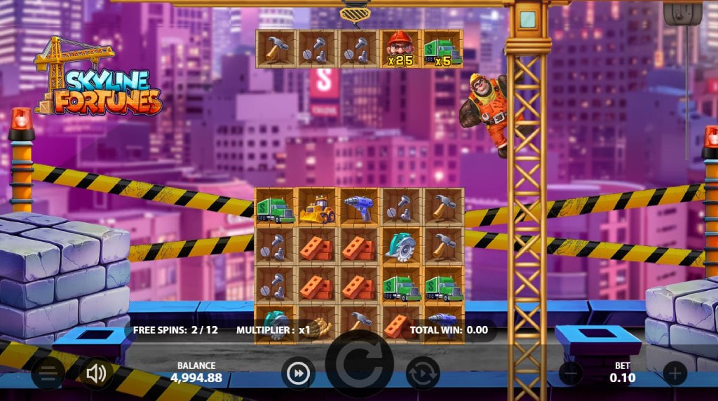 Screenshot of the Free Spins of Skyline Fortunes
