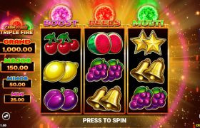 Screenshot from the New Cash Strike Triple Fire Slot by Blueprint Gaming