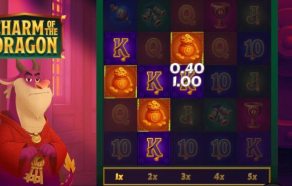 Screenshot from the New Charm of the Dragon Slot by Bullshark Games