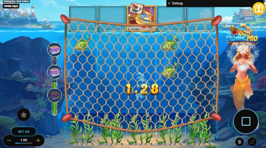 Screenshot from the Fishing Pro Reel Collect Slot by Gaming Corps
