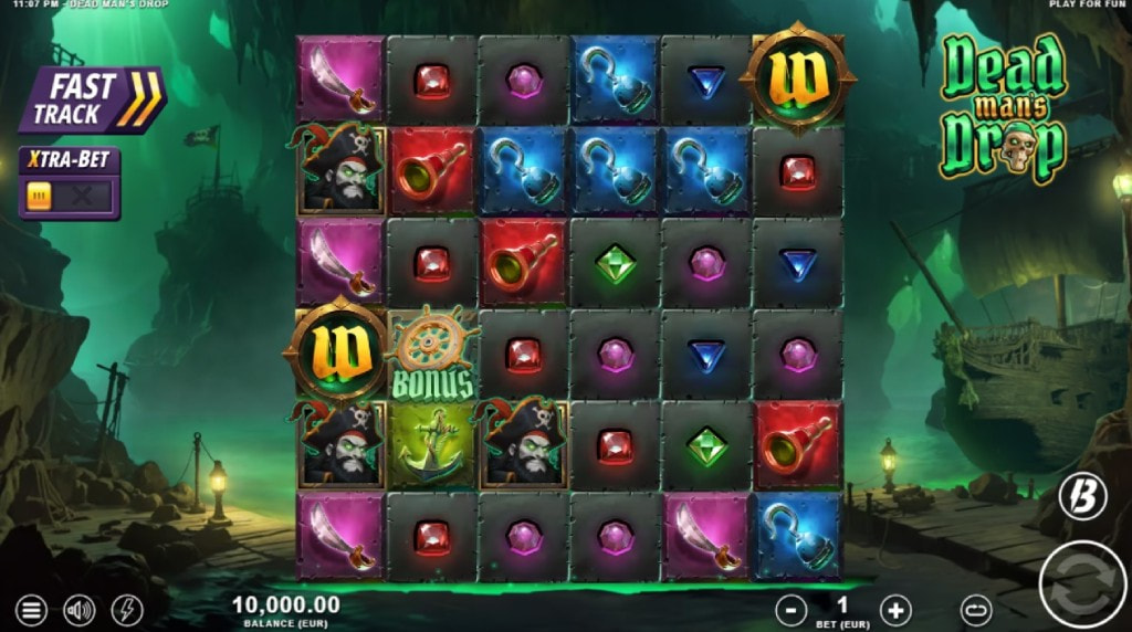 Screenshot from the New Dead Man's Drop Slot by Slotmill