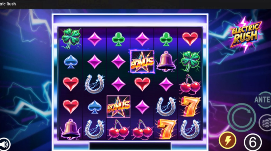 Screenshot from the new Electric Rush slot by AvatarUX