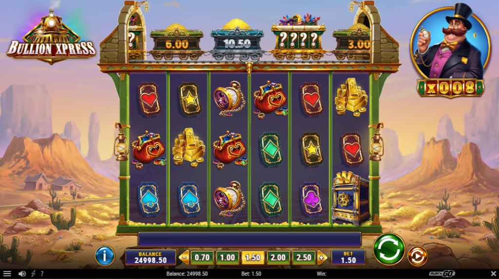 Screenshot from the New Bullion Xpress Slot by Play'n GO