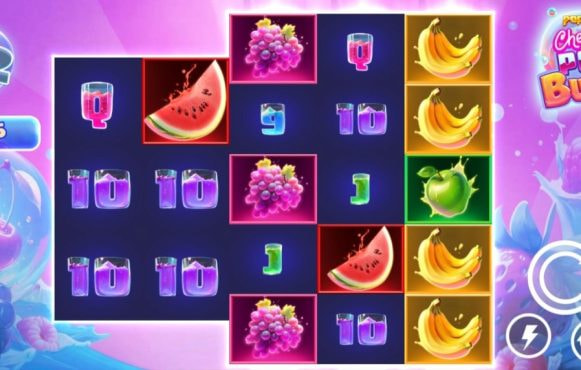 Screenshot from the new CherryPop Burst slot by AvatarUX