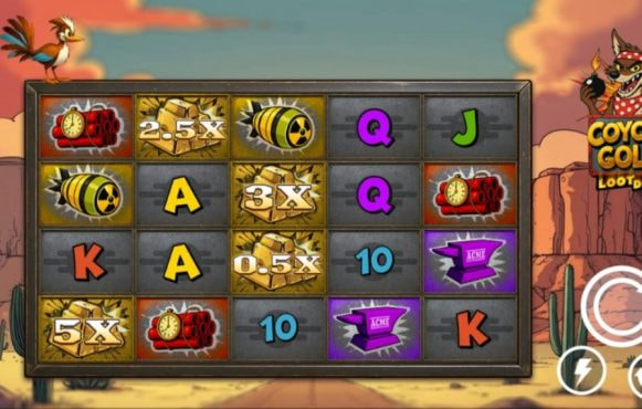 Screenshot from the new Coyote Gold slot by AvatarUX