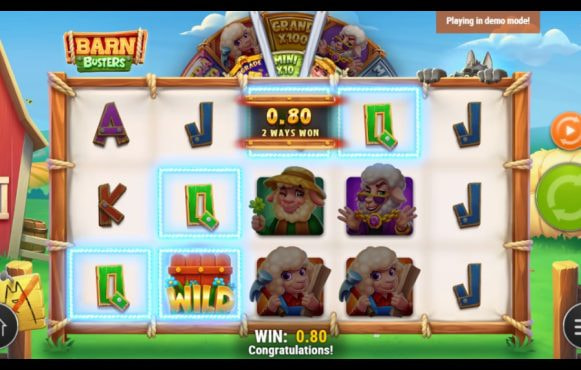 Screenshot from the new Barn Busters slot by Play'n GO