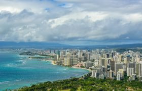 Aerial view of Honolulu, Hawaii