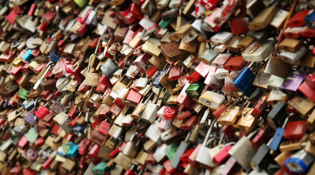 Hundreds of Love Locks Symbolising Unbreakable Love.