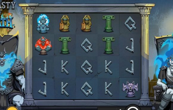 Screenshot from the Dynasty of Death slot by Hacksaw Gaming