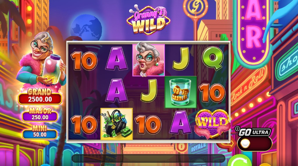 Screenshot from the Granny's Wild slot by Play'n GO